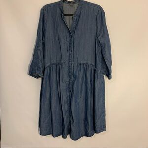 Chelsea & Theodore Denim Blue Long Sleeve Dress
